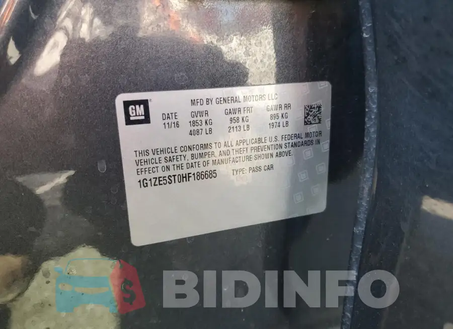 1G1ZE5ST0HF186685 Photo# 13