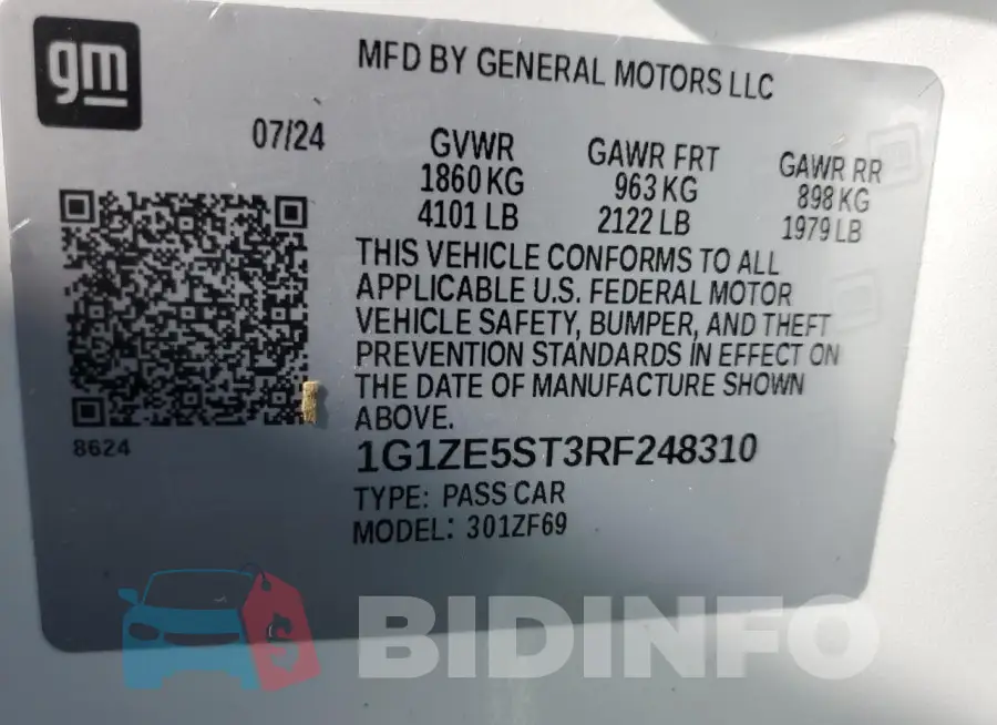 1G1ZE5ST3RF248310 Photo# 12