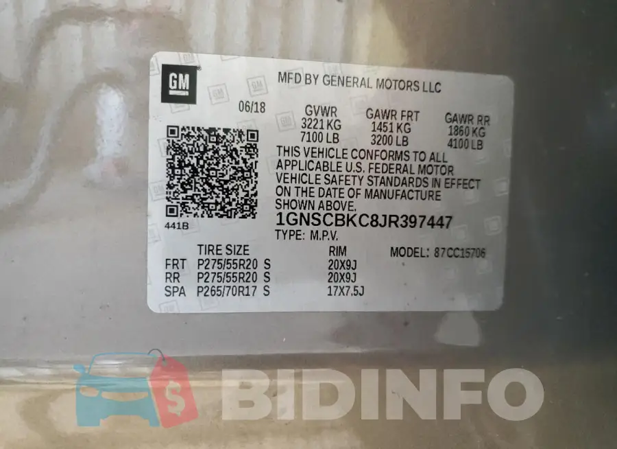 1GNSCBKC8JR397447 Photo# 13