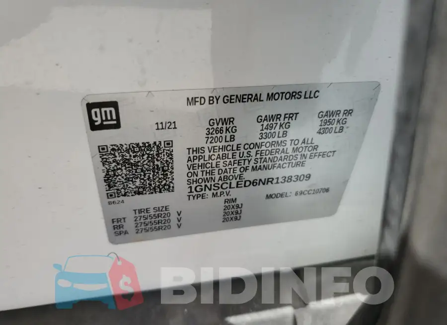 1GNSCLED6NR138309 Photo# 14