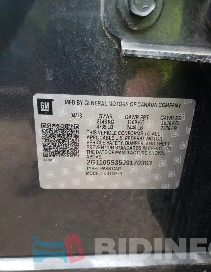 2G1105S35J9170363 Photo# 12