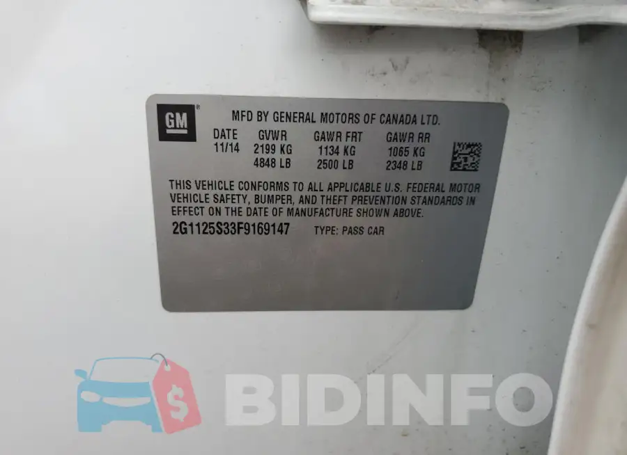 2G1125S33F9169147 Photo# 12
