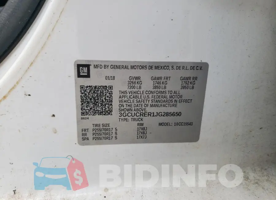 3GCUCRER1JG285650 Photo# 12