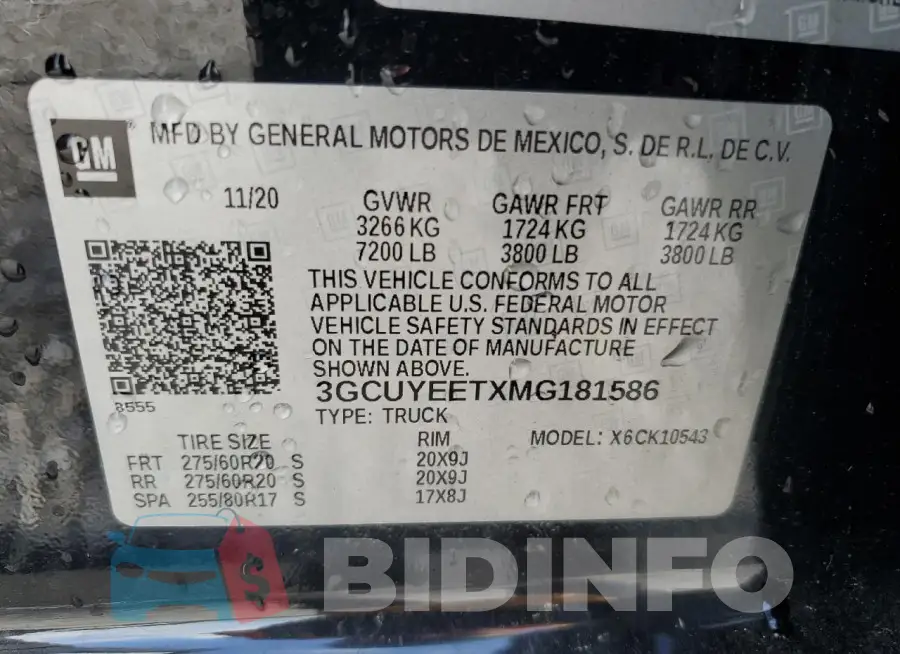 3GCUYEETXMG181586 Photo# 12