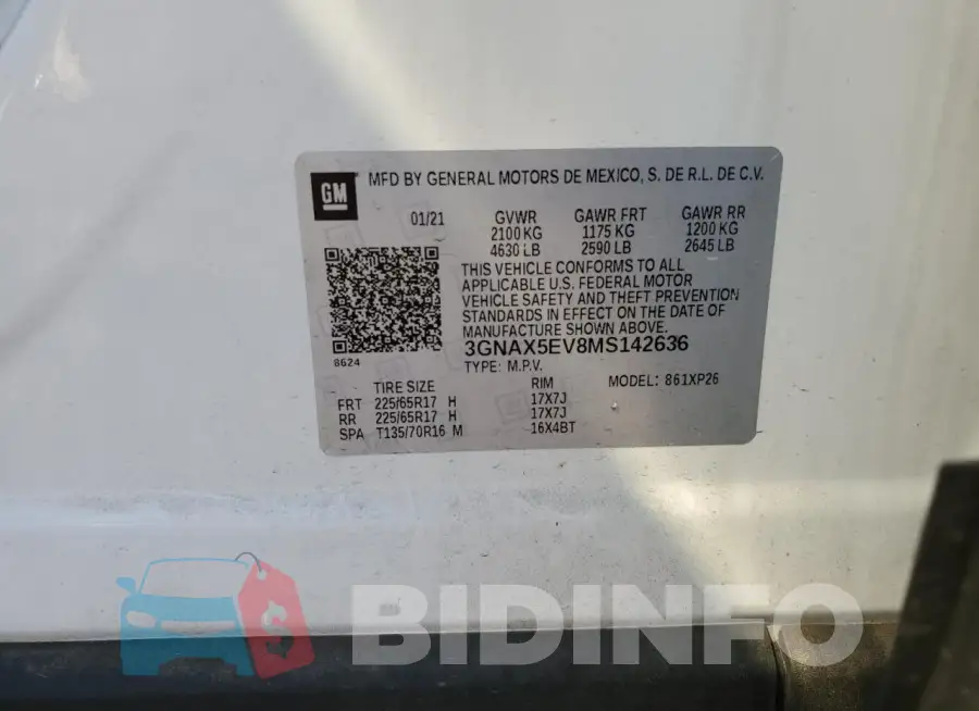 3GNAX5EV8MS142636 Photo# 13