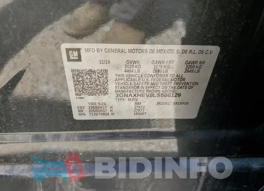 3GNAXHEV8LS586129 Photo# 14