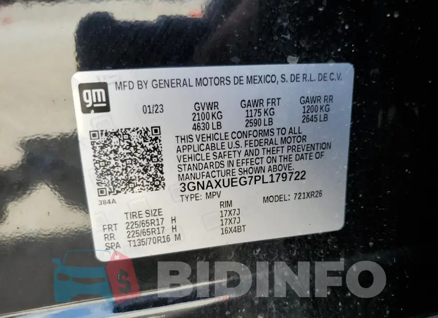 3GNAXUEG7PL179722 Photo# 13