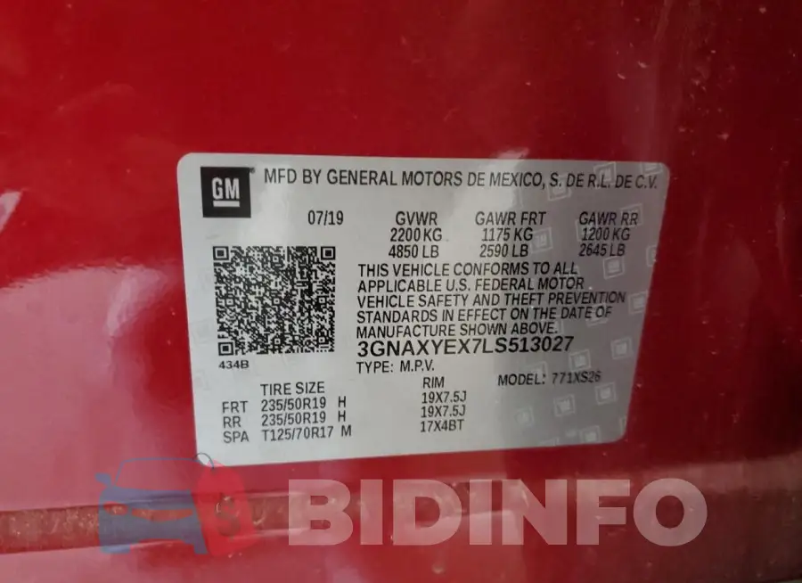 3GNAXYEX7LS513027 Photo# 13