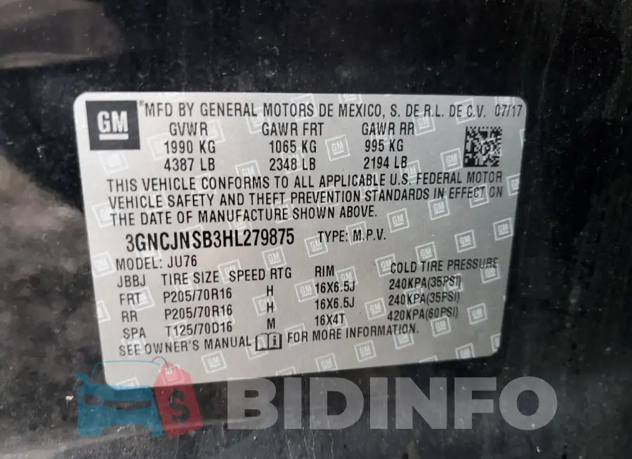 3GNCJNSB3HL279875 Photo# 13