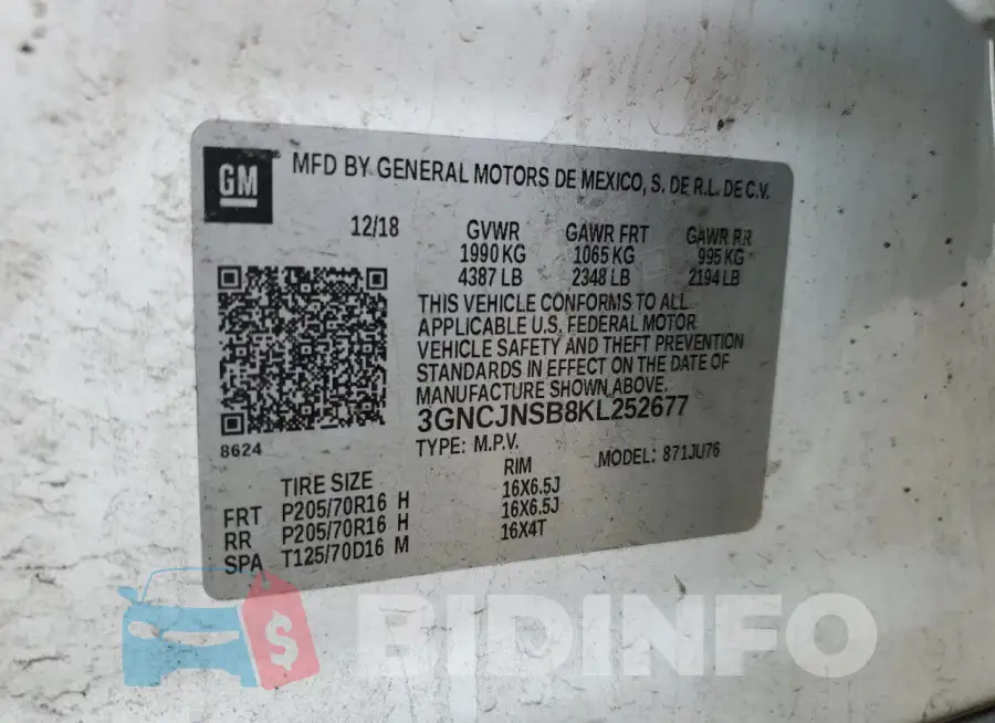 3GNCJNSB8KL252677 Photo# 12