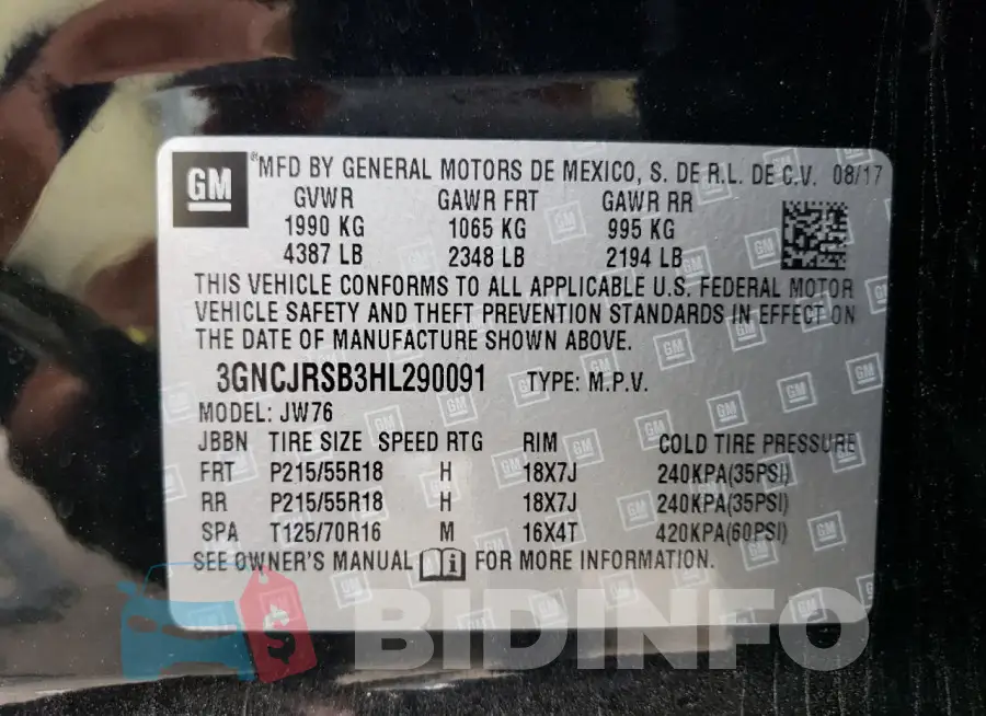 3GNCJRSB3HL290091 Photo# 14