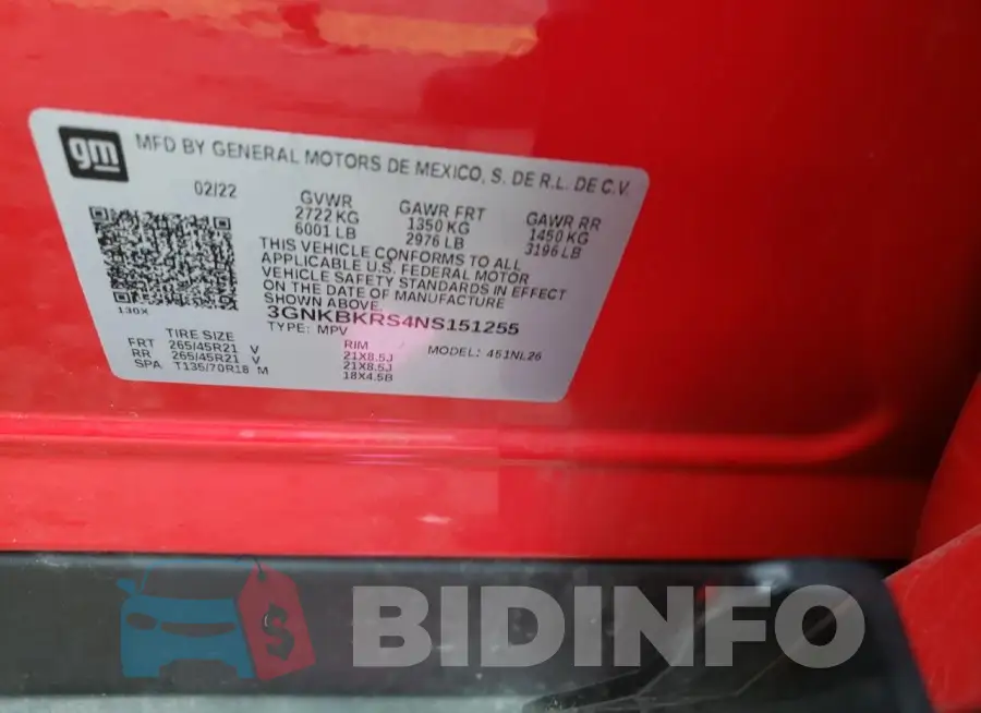 3GNKBKRS4NS151255 Photo# 13
