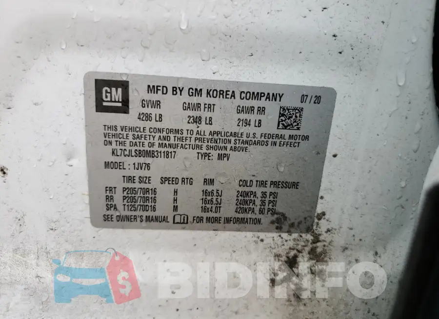 KL7CJLSB0MB311817 Photo# 13