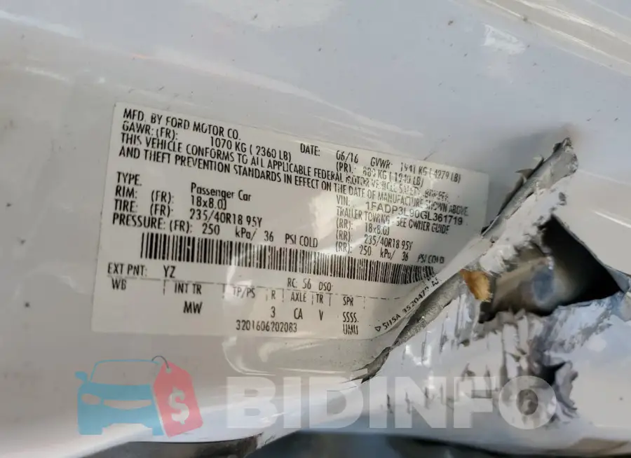 1FADP3L90GL361719 Photo# 12