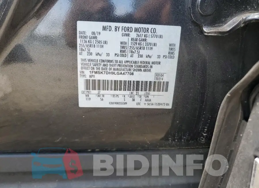 1FMSK7DH9LGA47708 Photo# 13