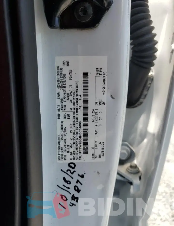 1FT7W2B64HEC64606 Photo# 12