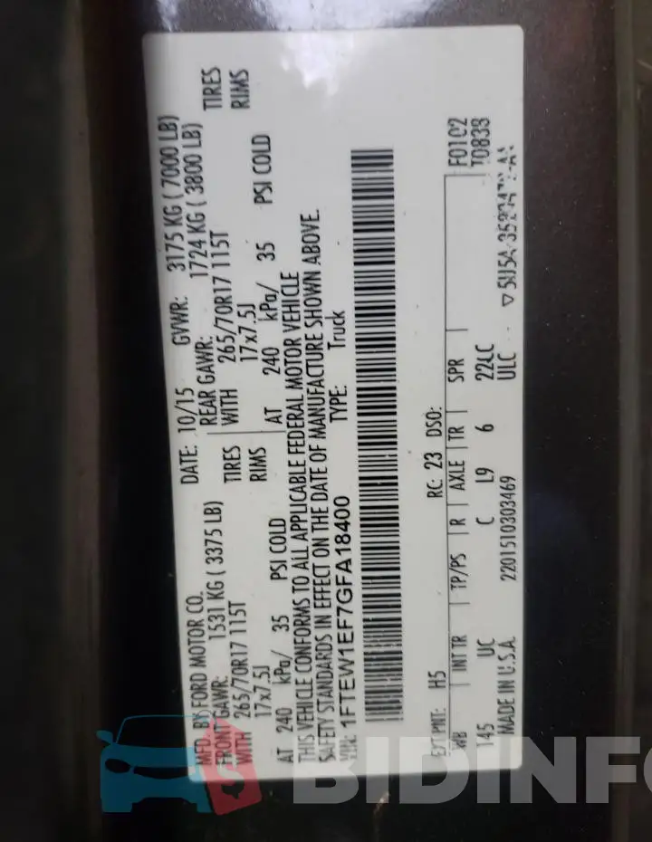 1FTEW1EF7GFA18400 Photo# 12