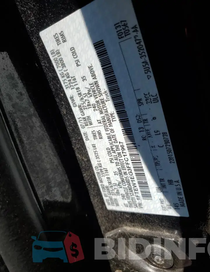 1FTEW1EG3FFC17967 Photo# 12