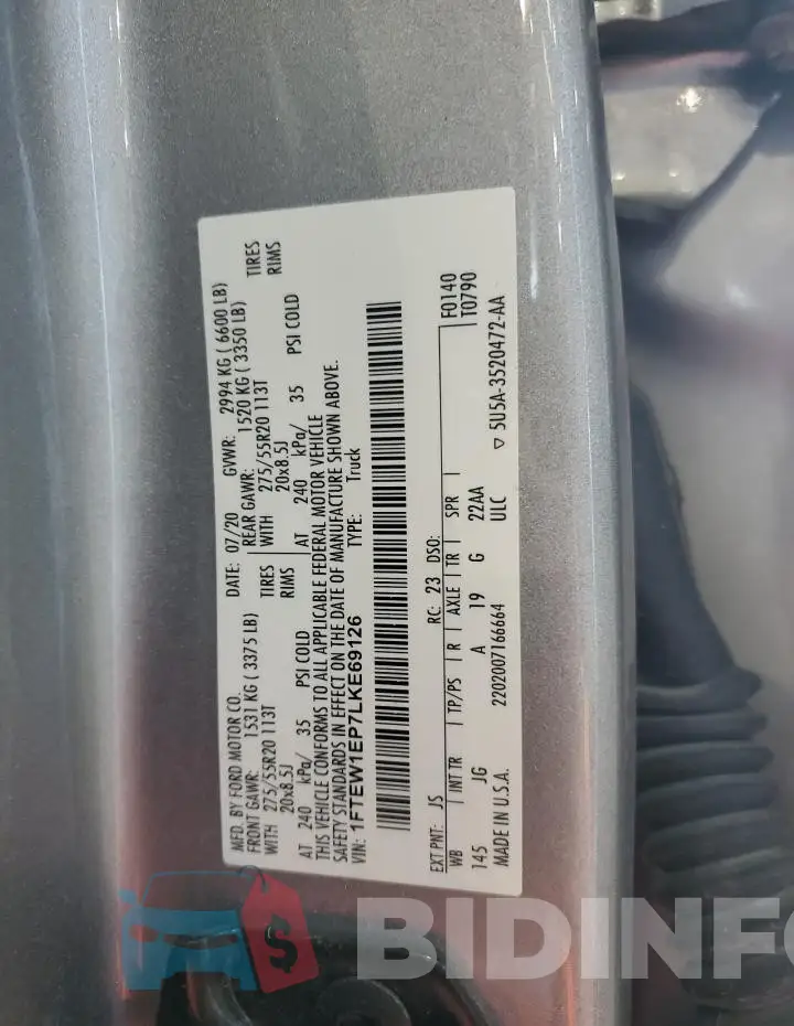 1FTEW1EP7LKE69126 Photo# 12