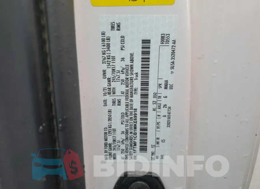 1FTMF1CB1MKE69918 Photo# 12