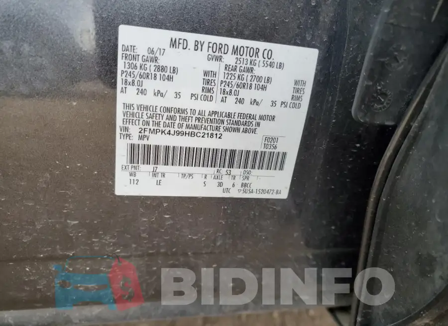 2FMPK4J99HBC21812 Photo# 12