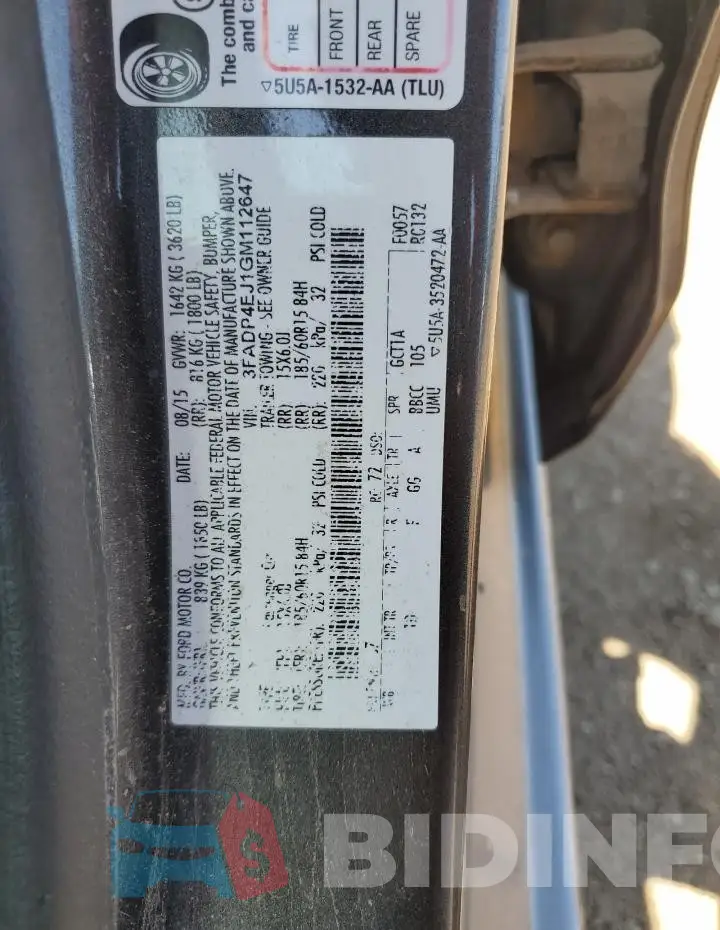 3FADP4EJ1GM112647 Photo# 12