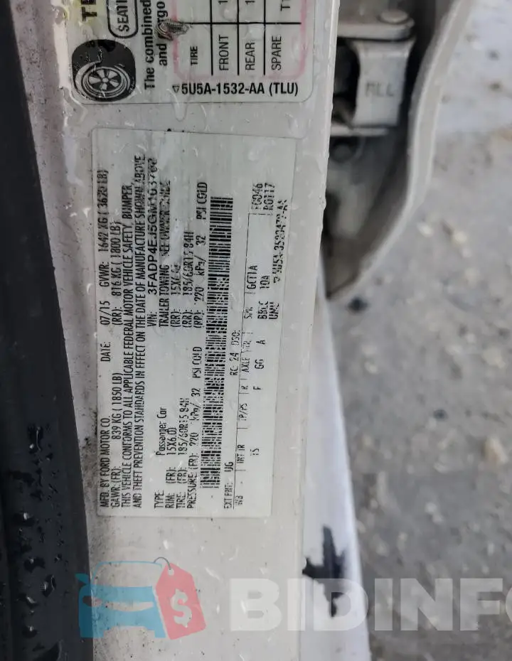 3FADP4EJ5GM103708 Photo# 12
