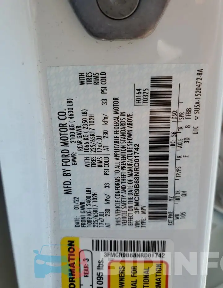 3FMCR9B68NRD01742 Photo# 13