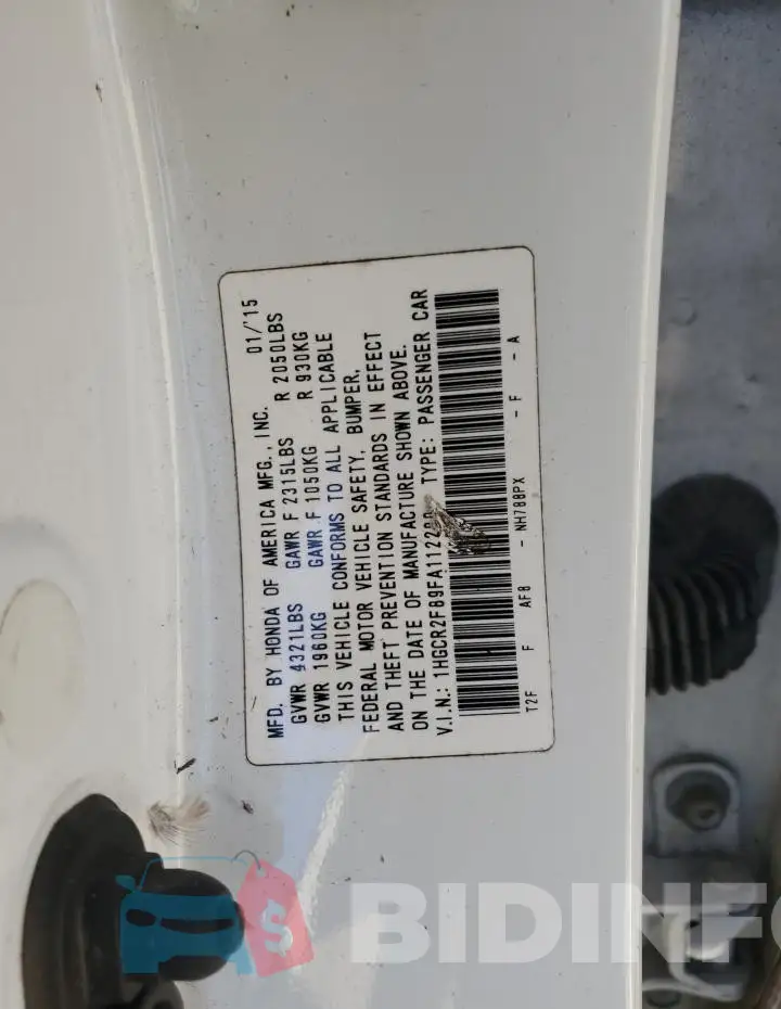 1HGCR2F89FA112280 Photo# 13