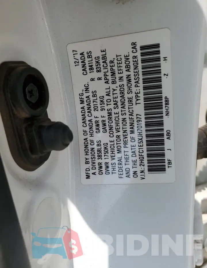 2HGFC1E5XJH701977 Photo# 12