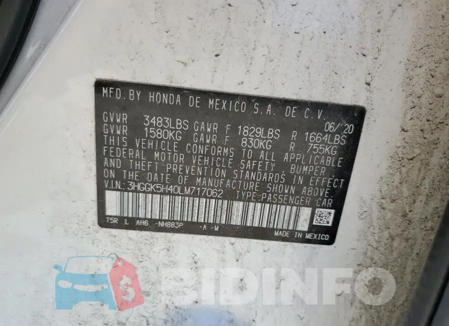 3HGGK5H40LM717062 Photo# 12
