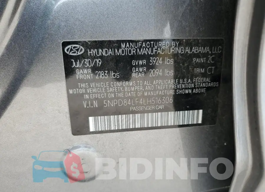 5NPD84LF4LH516306 Photo# 13