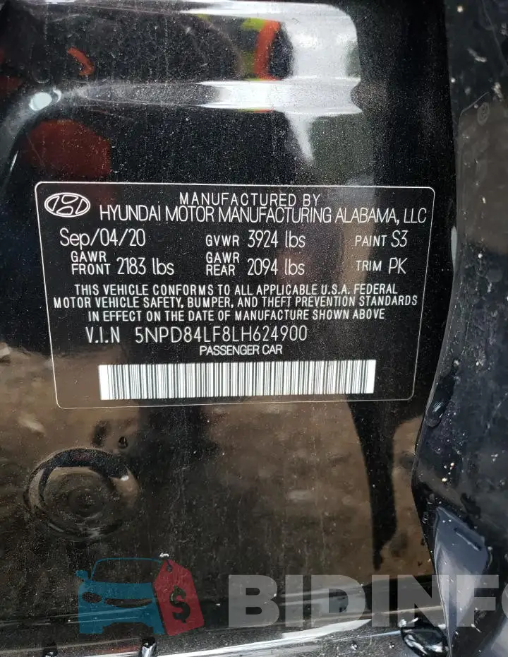 5NPD84LF8LH624900 Photo# 12