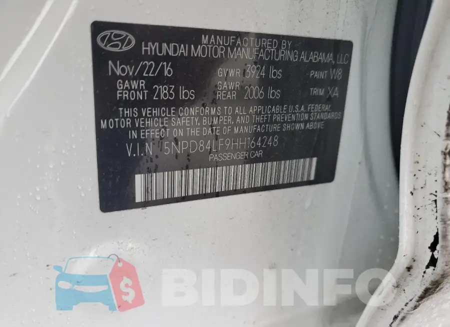 5NPD84LF9HH164248 Photo# 12