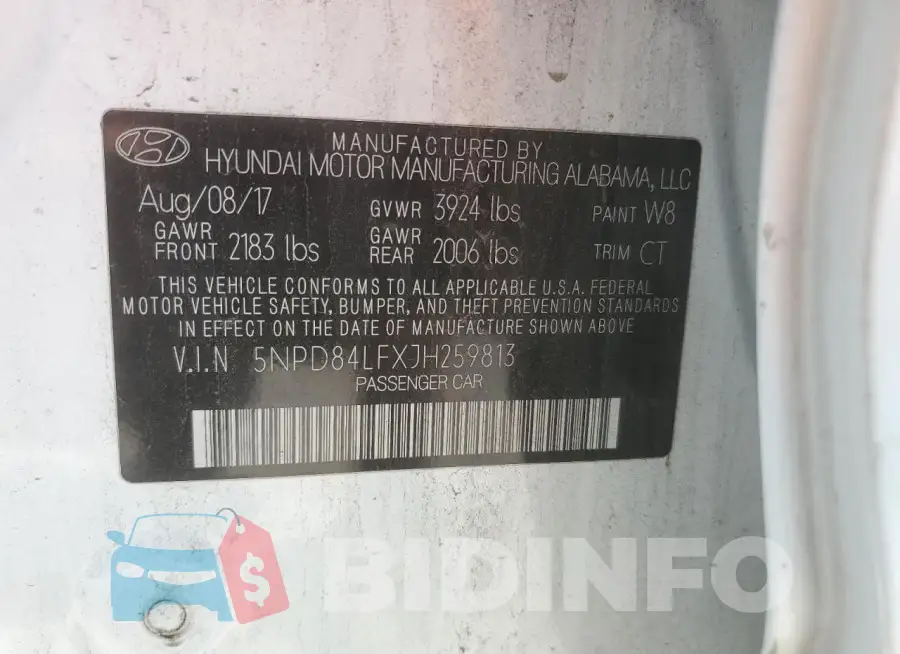 5NPD84LFXJH259813 Photo# 12