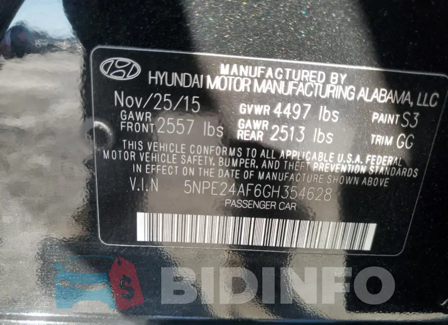 5NPE24AF6GH354628 Photo# 13