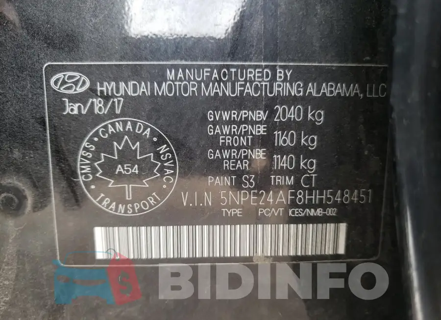 5NPE24AF8HH548451 Photo# 12