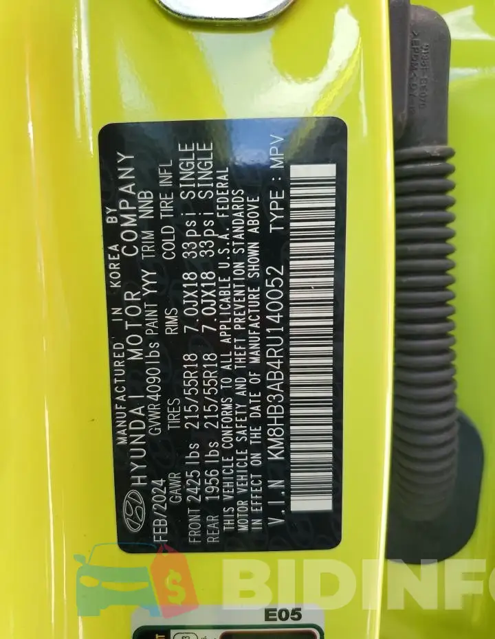 KM8HB3AB4RU140052 Photo# 13