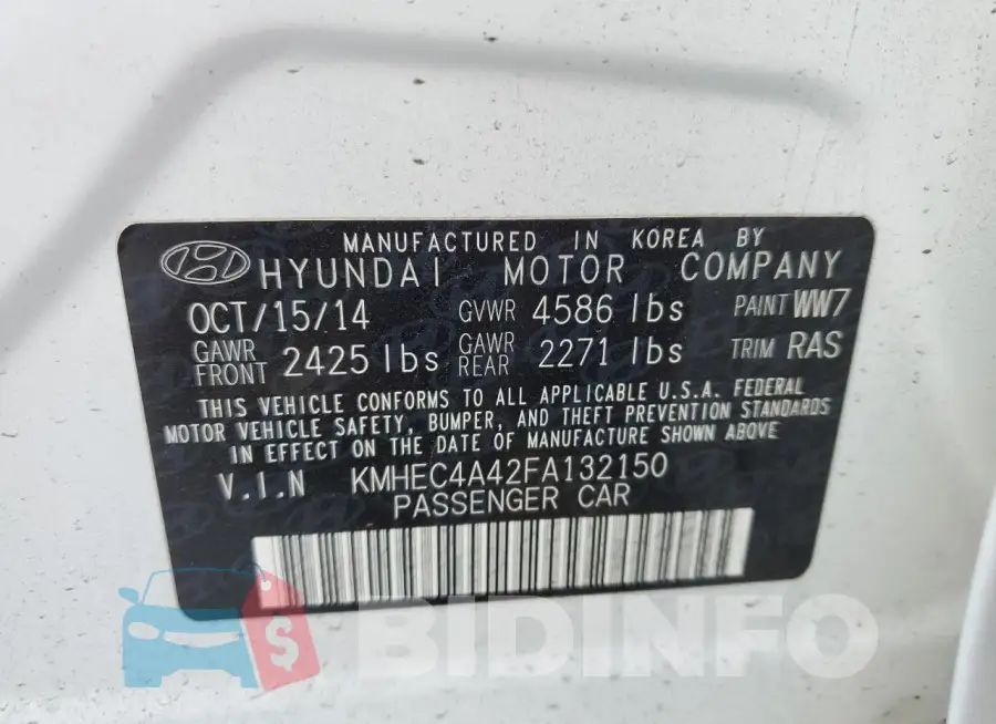 KMHEC4A42FA132150 Photo# 13
