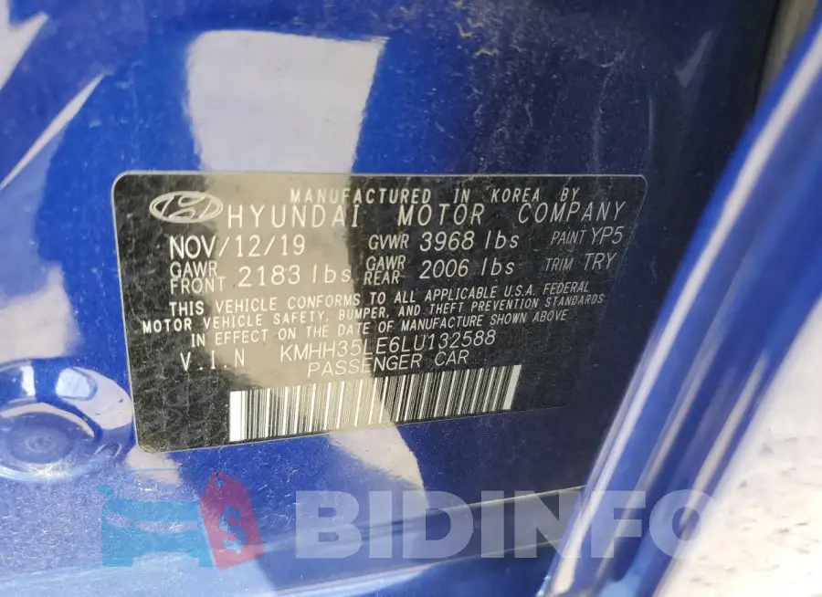 KMHH35LE6LU132588 Photo# 12