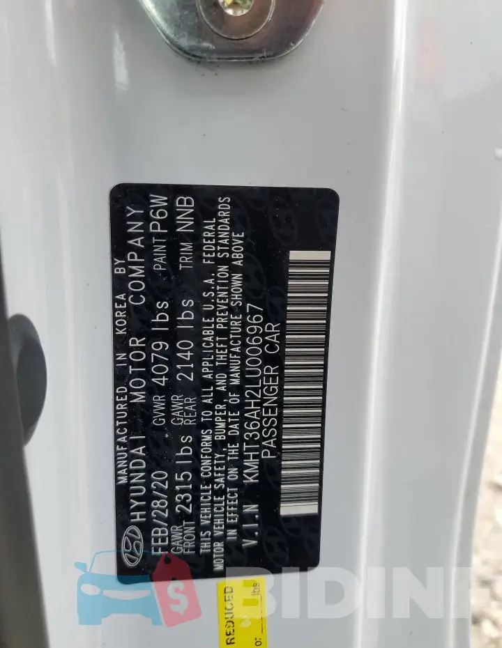 KMHT36AH2LU006967 Photo# 13