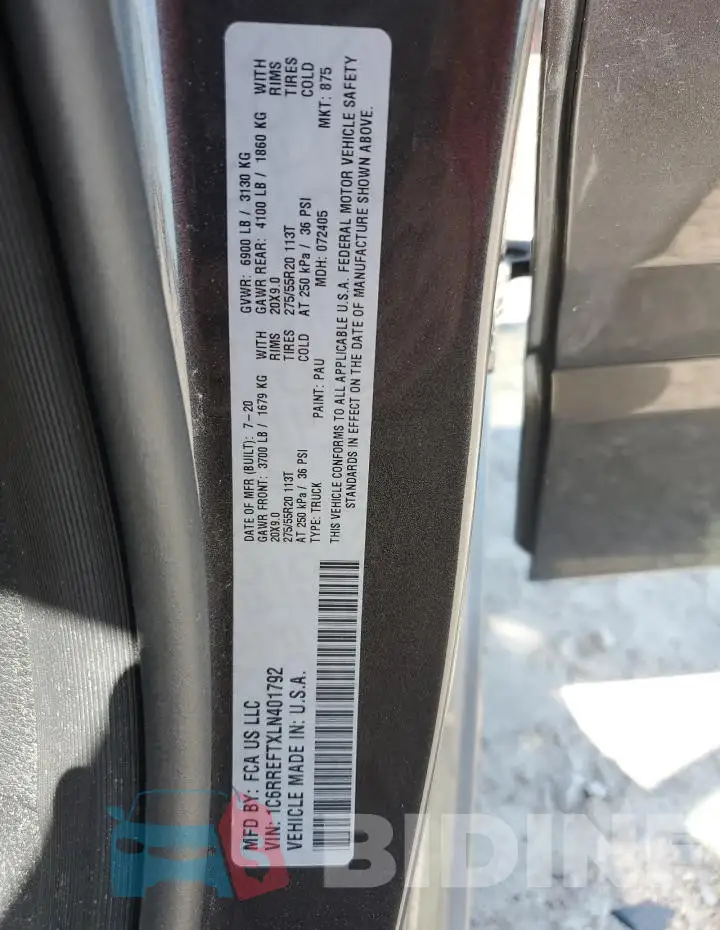 1C6RREFTXLN401792 Photo# 13