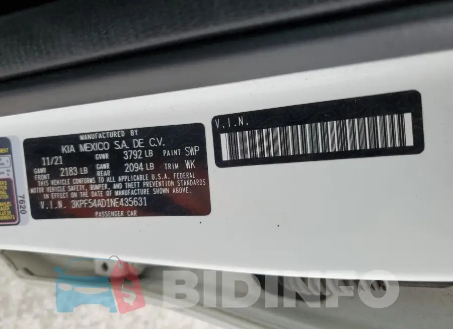 3KPF54AD1NE435631 Photo# 12