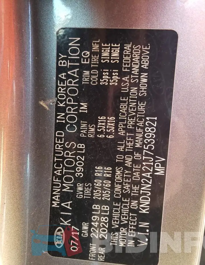 KNDJN2A21J7539821 Photo# 13