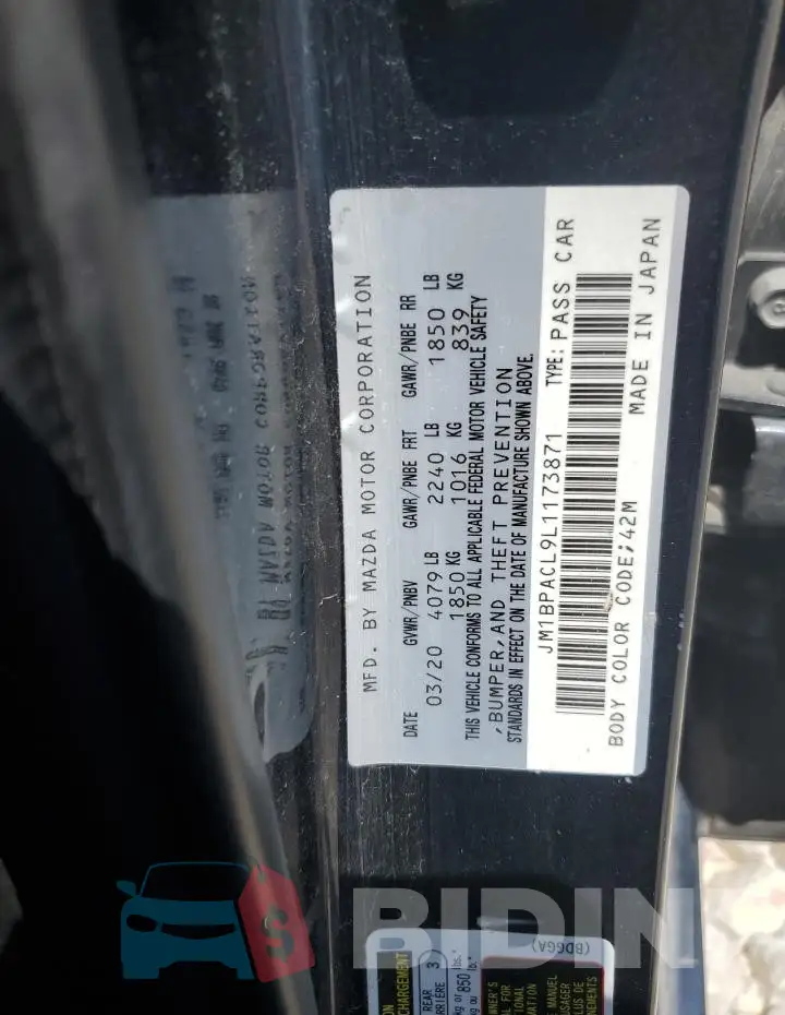 JM1BPACL9L1173871 Photo# 12