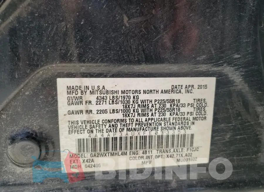 4A4AP3AUXFE033353 Photo# 13