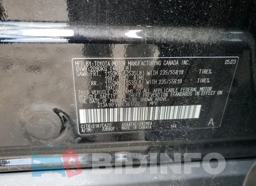 2T3A1RFV6PC361720 Photo# 12