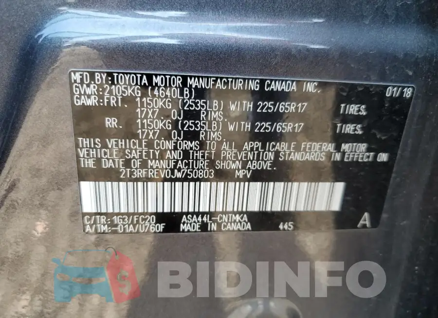 2T3RFREV0JW750803 Photo# 13