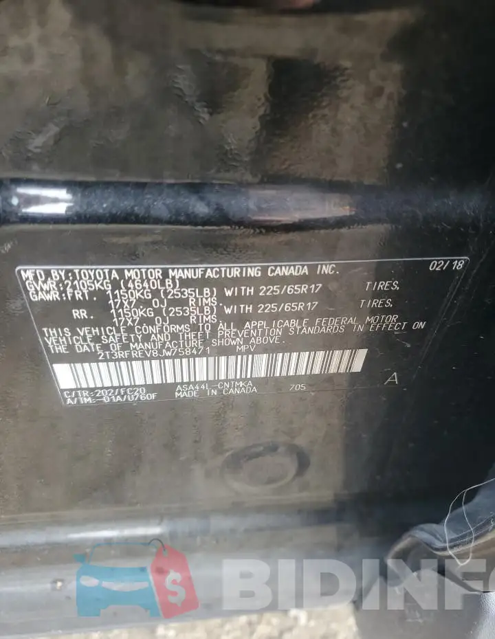 2T3RFREV8JW758471 Photo# 13