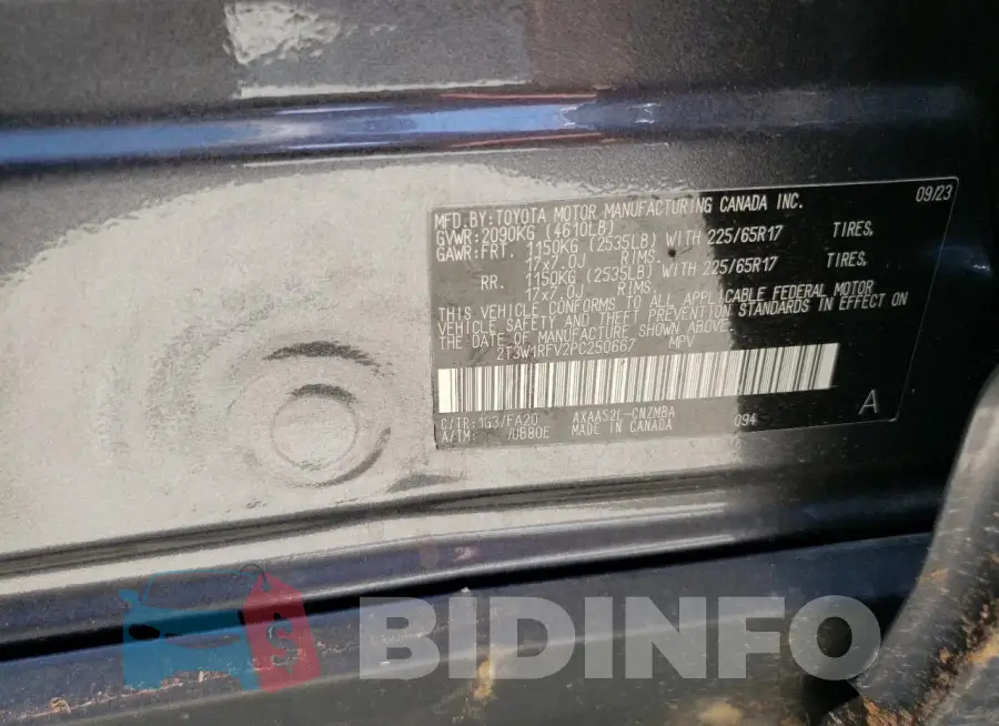 2T3W1RFV2PC250667 Photo# 12